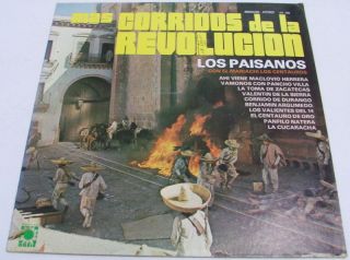 Los Paisanos mas Corridos de La Revolution LP Mexican Music RARE La