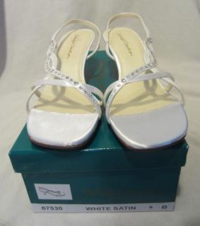 Colorful Creations White Satin Dyeable Shoes 8B New