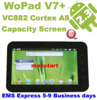 WoPad V7+ Cortex A8 Android 2.3 Tablet PC Capacity Screen HDMI Camera