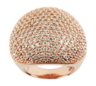 Bronzo Italia Bold Domed Pave Crystal Ring —