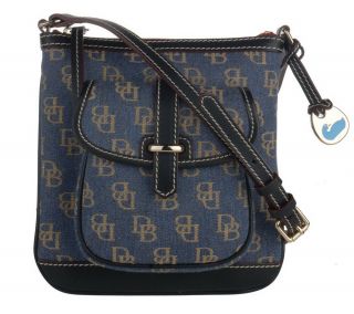 Dooney & Bourke Fabric Letter Carrier with Flap Pocket —