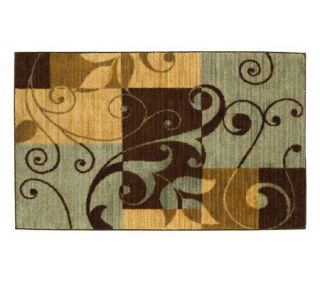 Brumlow Scrolled Vines 5 x 8 Blue Tufted Accent Rug —
