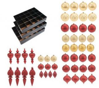 50 piece Designer Ornament Set with Storage Box —