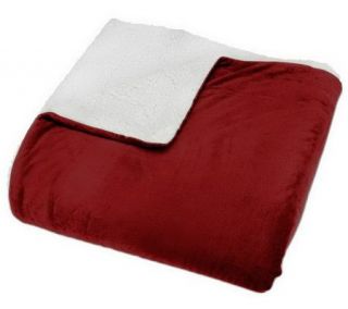 Fireside Collection TW Plush Reverse Faux Sherpa Blanket —