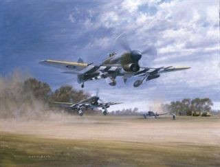 Gerald Coulson Striking Back Aviation Art Typhoon