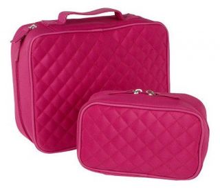 Set of 2 Quilted Cosmetic Bags by Lori Greiner —