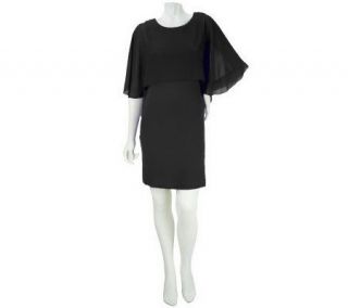 by Marc Bouwer Knit Dress with Sheer Overlay —