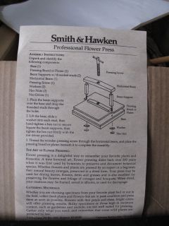 New SMITH & HAWKEN Professional Flower Press ALL WOODEN RARE Find Lg