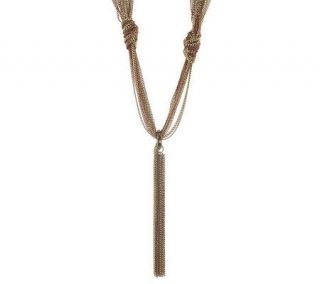 Wildlife by Heidi Klum Multi Chain Tassel Knot Necklace —