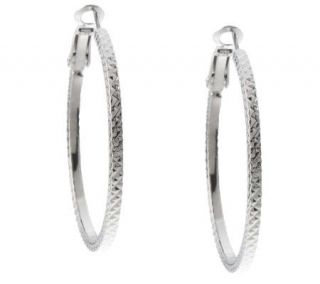 Melania Diamond Cut Sparkle Hoop Earrings —