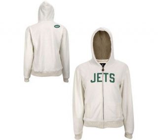 NFL New York Jets Womens Jacket with Sweater Lined Hood —
