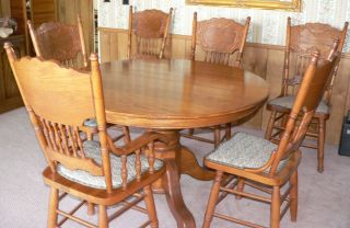  Country Style Solid Oak Dining Room Set