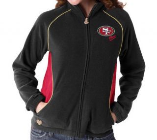 NFL San Francisco 49ers Womens Overlay Micro Fleece Jacket —