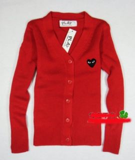 Comme Des GarconsPlay Red and Black Heart Cardigan M