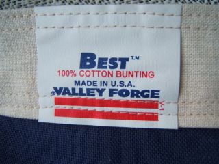 100% Cotton Bunting Valley Forge AMERICAN US FLAG Embroidered 50 STARS