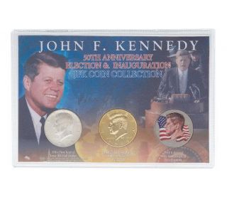 Commemorative JFK Half Dollar Collection w/ 1964 JFK Coin and 