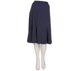 Modern Soul Cotton/Modal Pull on Gored Skirt w/ Seam Details