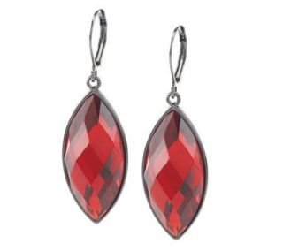 Joan Rivers Faceted Marquise Lever Back Drop Earrings —