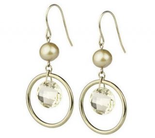 As IsColorsof Gold Gemstone & Cult. F/W Pearl Earrings,14K —