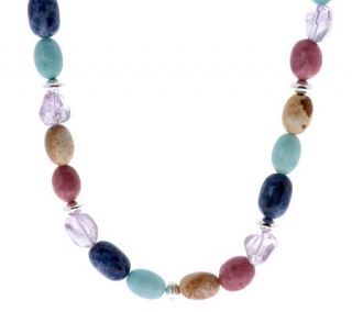 Carolyn Pollack Multi Gemstone & Sterling Bead Necklace —