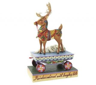 Jim Shore Heartwood Creek Reindeer Christmas Train Figurine — 