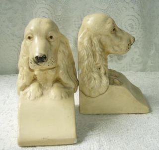 Coventry Ware English Cocker Spaniel Bookends Book Ends