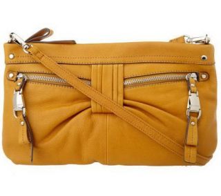 Makowsky Leather Zip Top East/West Crossbody Bag —