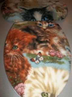 Toilet Seat Lid Tank Lid Cover Cat Feline Kitten