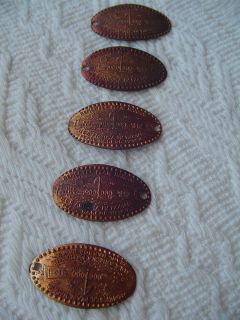   Arizona Memorial Copper Pressed Penny 5 COINS Remember Pearl Harbor