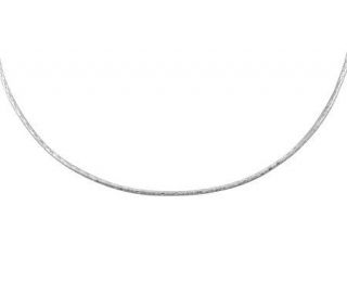 UltraFine Silver 17 Diamond Cut Omega Necklacewith Extender   J305661