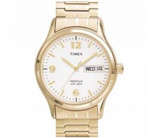 Timex Mens Goldtone Expansion Band Dress Watch —