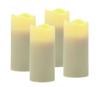 Pacific Accents Set of 4 Melted Top Flameless Votive Candles