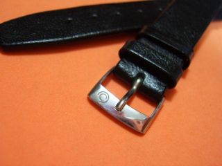  17mm CERTINA Black Leather Band 14mm SS Buckle