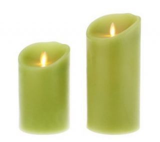 Luminara Set of 2 5 and 7 Flameless Candlesw/Timers —