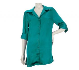 CE by Cristina Ehrlich Button Front Tunic Blouse   A223858