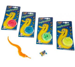 Set of (5) Neon Colored Squirmels Magical Pets w/ Trick Book