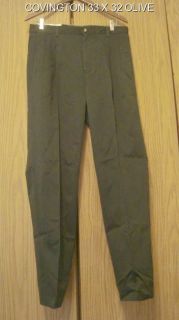 NEW WITH TAGS CLASSIC COVINGTON SIZE 33 X 32 OLIVE CHINO PANTS