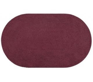 Solid Chenille Oval Braided 30x50 Rug   H350566