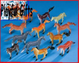 12 horse figure western party favors