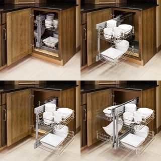 Show Hand Metal Pull Out Unit For blind Corner Cabinet Kitchen