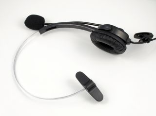 pin rj11 telephone monaural corded headset black