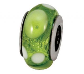 Prerogatives Sterling Green, White, and YellowGlass Bead —
