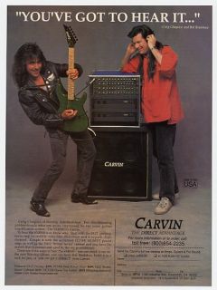 1989 Craig Chaquico Bob Bradshaw Carvin Amps Print Ad