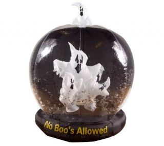 Inflatable Light up Globe with Ghosts and Flying Bats —