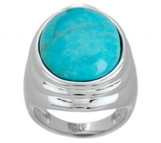 VicenzaSilver Sterling Oval Turquoise Ring —