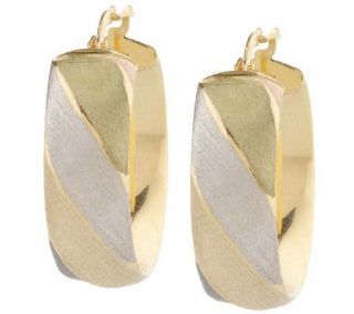 Colors of Gold 3/4 Ribbon Hoop Earrings 14K Gold —
