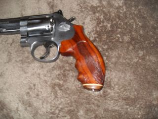 Hogue Wood Grip for Smith and Wesson S W K L Frames Round Butt