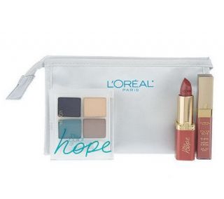 LOreal Paris Color of Hope Makeup Trio w/Cosmetic Bag —