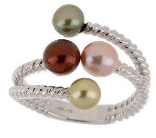 Honora Cultured FreshwaterPearl Sterling Bypass Rainforest Ring
