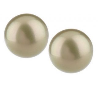 Honora Sterling Cultured Pearl 10.0mm Button Stud Earrings —